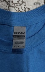 Gildan Heavy Cotton Men’s Blue Solid Crew Neck Short Sleeve T-Shirt Size S