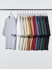 Uniqlo U AIRism Cotton Crew Neck Oversized T-Shirt 41 Yellow Size S