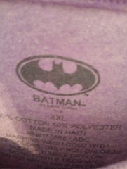 Funko Batman Purple T-Shirt Sz. XXL Small Blemish on back as shown in photo .