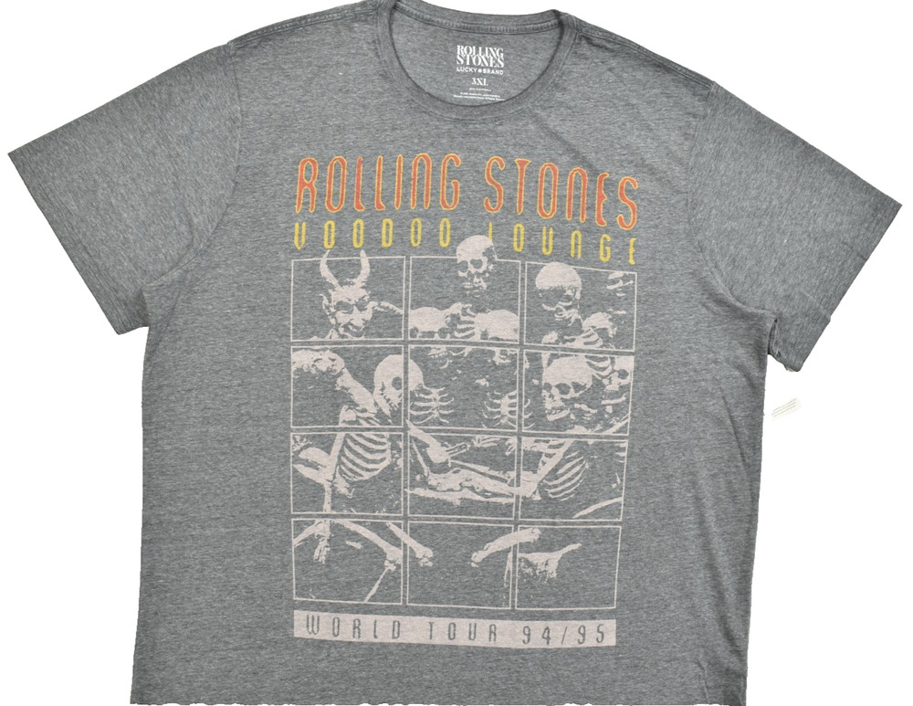 Lucky Brand Men Rolling Stones Voodoo Lounge Tee Short Sleeve Crew Neck 3XL NEW