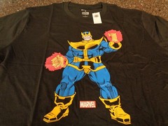 Marvel Thanos Adult Large T-shirt Black Infinity War Gauntlet Endgame NWT