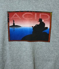 Vintage 1998 Acid Cigars Scott Chester OG Art Biker Statue of Liberty T-Shirt L