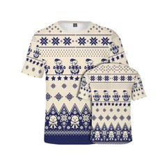 Men/Women/Teens Christmas T-Shirt 3D Print Cosplay Short Sleeve Jersey Tee