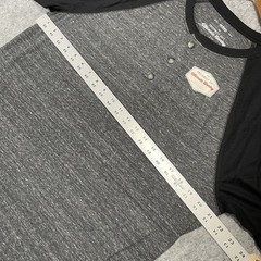 Urban Pipeline NWT Ultimate Henley Short Sleeve Baseball Gray Black Mens L Soft