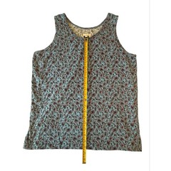 Kenneth Cole Men’s Floral Print XL Tank Top – Blue & Green 95% Cotton 5% Spandex