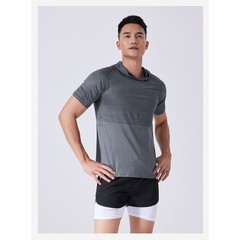 Men’s High Stretch Breathable Clothes Moisture Wicking Running Fitness T-Shirt