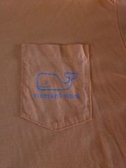 Vineyard Vines Short Sleeve Pocket Crew Tee Orange Large