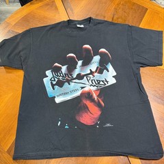 Vintage Judas Priest BRITISH STEEL 1980 World Tour T-Shirt XL Black Delta