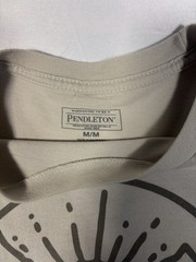 Pendleton Men’s Medium Tan Graphic T Shirt Mountain Logo Short Sleeve Outdoor