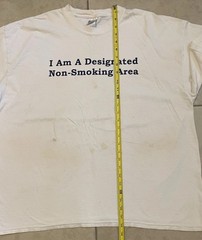 Vtg Im A Non Smoking Area Faded Distress Shirt XXL Funny Saying Drugs Weed 90s