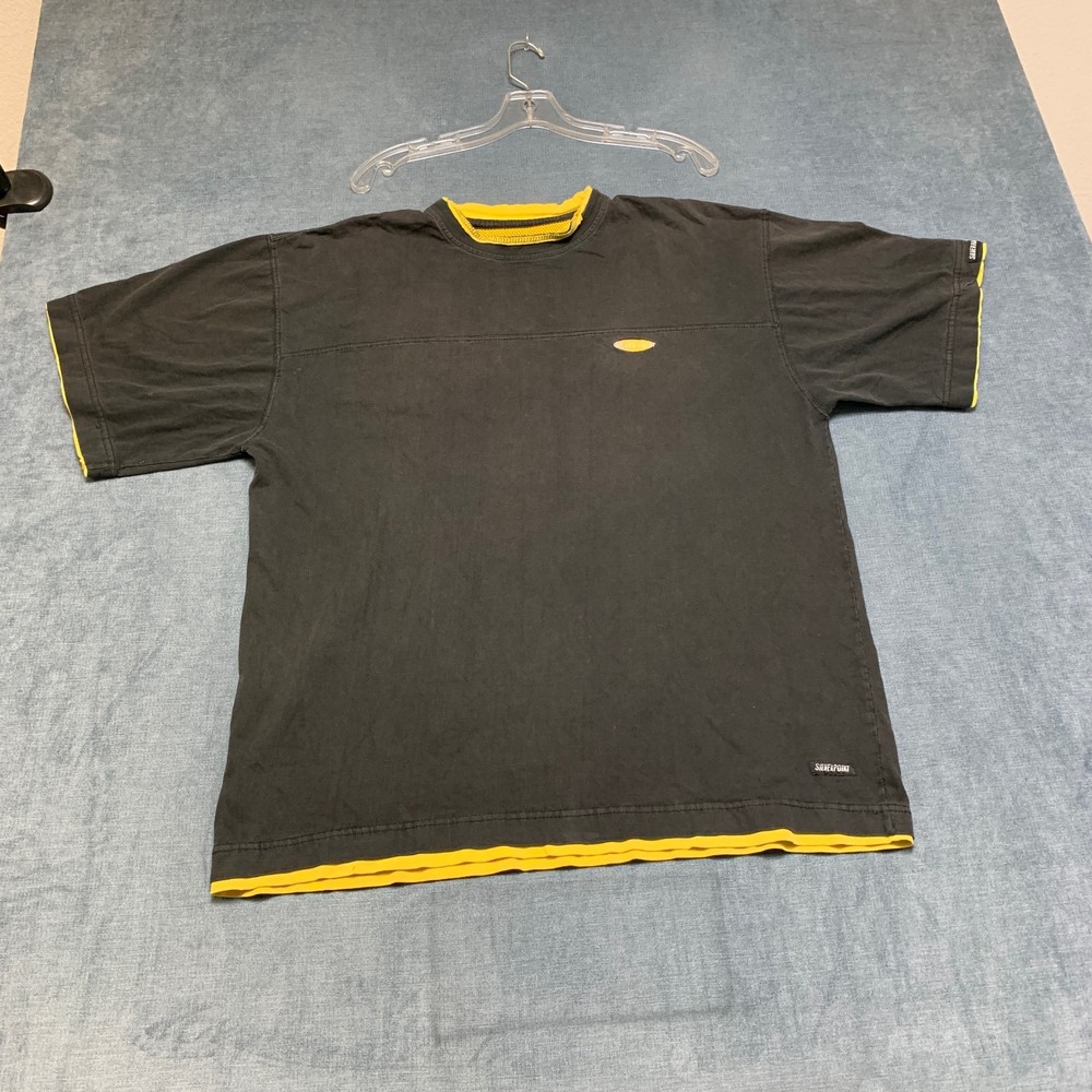 Silver Point T Shirt Mens XL Black Cotton Mesh Lined Casual Crew Neck Summer Tee