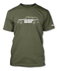 Volvo P220 Station Wagon Swedish Polis police 1962 – 69 T-Shirt – Men – Side Vie