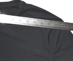Jacques NY Men’s Size L Gray Ribbed Performance T Shirt Polyamide Blend