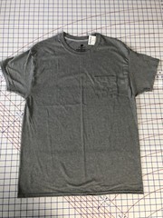 Hanes Comfortblend Pocket T-Shirt Gray Large