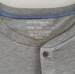 JACHS New York Men’s 3XL Steel Gray Long Sleeve Henley T-Shirt Classic Fit NWT