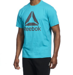NWT REEBOK Men’s Delta Logo Graphic Cotton Blend Tee, Capri Breeze, S or 3XL