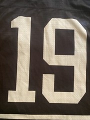 Champion #19 Champion Logo Hockey Jersey Sz L (44) (25in W X 30in L) Black