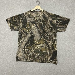 Vintage Mossy Oak T Shirt Mens M Brown Camo Classics Pocket Hunting Outdoor