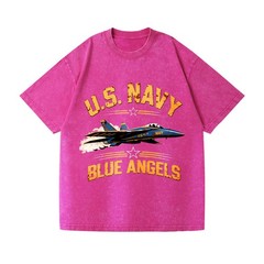 U.S.Navy Blue Angels Vintage Fighter Jet T-Shirt, Patriotic Military Graphic Tee