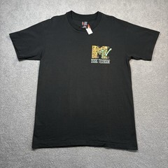 MTV 90s Single Stitch Black Skull Graphic DEADSTOCK Size L Vintage Giant Tag
