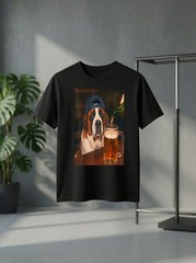Saint Bernard Drinking Beer Funny Fathers Day Dog Meme Shirt