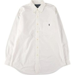 Ralph Lauren BLAKE Cotton Long Sleeve Button-Down Shirt Men’s L White Japan