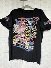 Hello Kitty – Adult Tokyo Speed #01 Japan Car Racing Black T-Shirt Large
