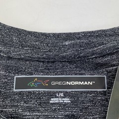 Greg Norman Casual Crewneck Heathered Short Sleeve T-Shirt Black Mens