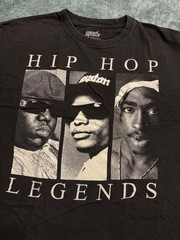 Original Flavor Hip Hop Legends L Men’s Black Biggie Eazy-E Tupac T-Shirt