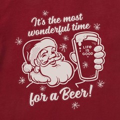 Life is Good 139260 – Men’s Time for a Beer Santa Long Sleeve Crusher Tee – Adir