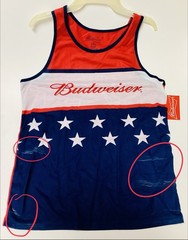 Budweiser Men’s Tank Top T-Shirt Size S 34/36 had some stains