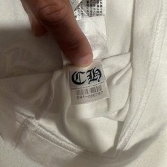 Chrome Hearts Horseshoe Plus Logo Pocket Short Sleeve Tee Shirt White Pink Large
