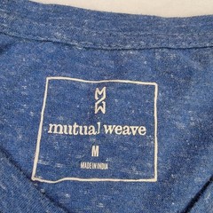 Mutual Weave Men’s Blue Heather V-Neck Short Sleeve Basic T-Shirt Size Medium