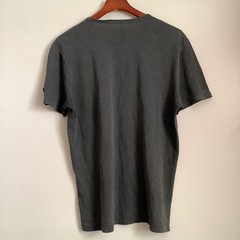 Lucky Brand Triumph Motorcycles Graphic T-Shirt Charcoal Gray Union Jack USA M