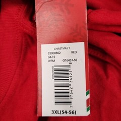 Men’s Heavy Cotton Christmas Holiday Short Sleeve Santa Claus Shirt Red Size 3XL