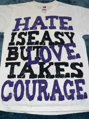 Vintage Fruit On The Loom Y2K Martin Luther King Double Print T Shirt