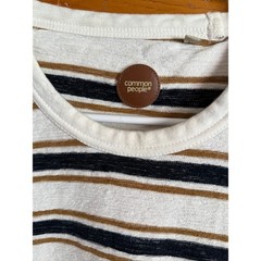 Common People Striped Textured Knit T-Shirt Men’s L