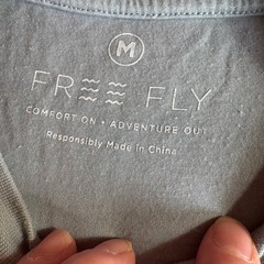 Free Fly Mens Bamboo Long Sleeve Shirt Blue Gray Thumbholes Size Medium
