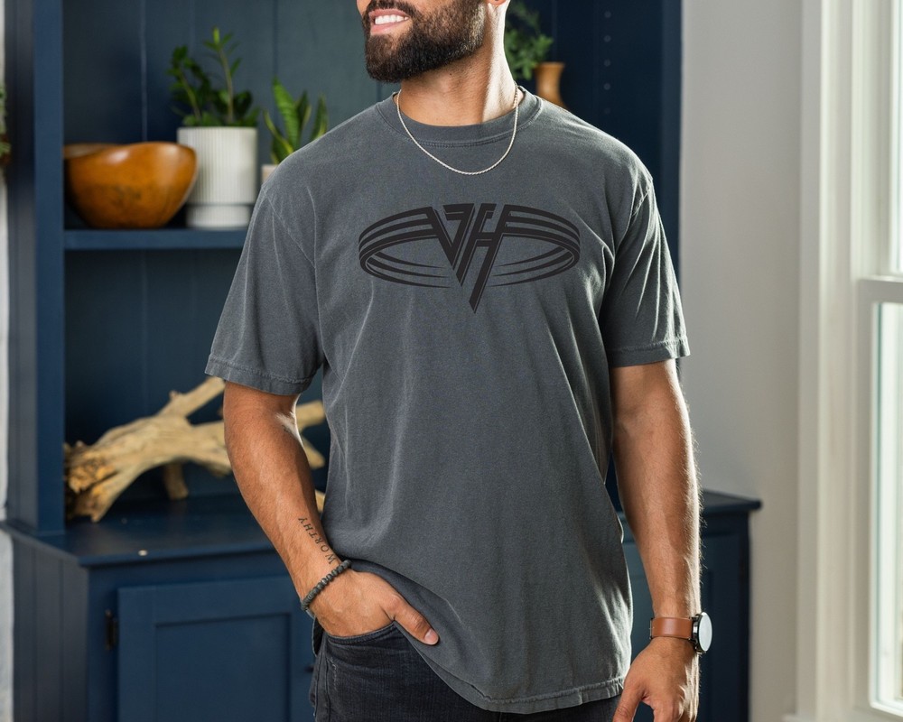 Van Halen Logo T-Shirt on Premium Vintage Black Comfort Colors Tee
