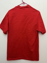 Christmas Holiday T Shirt Dad Funny Large Red Short Sleeve Humor Santa Claus USA