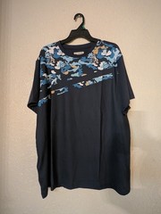 NWT ORIGINAL PENGUIN Men’s T-Shirt Blue Iris Camo Moisture Wicking Stretch Lg