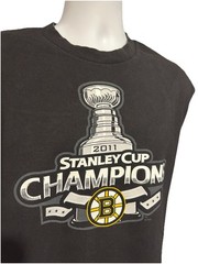 Boston Bruins 2011 Stanley Cup Champs Reebok Shirt Men Large Facsimile Autos