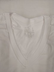 Fruit Of The Loom V-neck Tagless Layflat Collar T-shirts 4 Pack White Cotton …