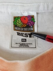 Vintage Fake Six Pack Male Torso T-Shirt XXL White Cotton Poly Single Stitch USA