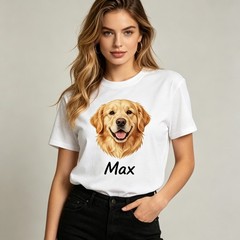 Gift for Fur Parents | Personalized Front & Back Print Unisex Cotton Tee