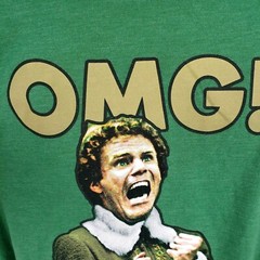 Christmas Elf Movie Adult Will Ferrell Buddy T-Shirt Size XL Green OMG! SANTA!