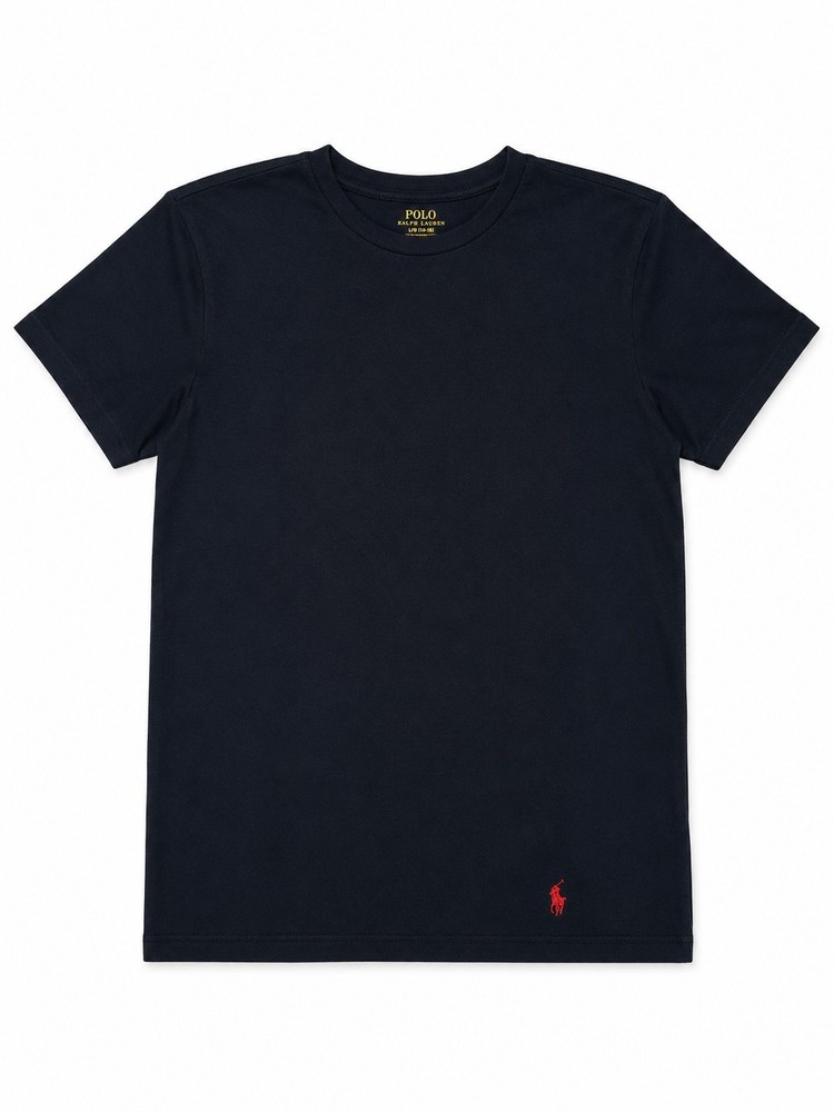 Polo Ralph Lauren Black Crewneck T Shirt Red Pony Logo Men’s Size M