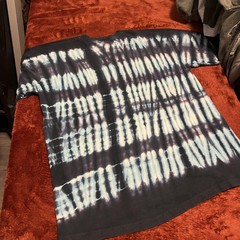 Blue Steel Shirt Mens Medium Black White Tie Dye Vintage Style Graphic USA 90s
