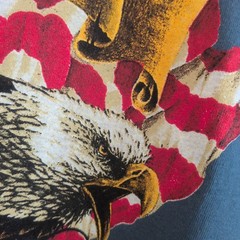 VTG 96 Harley Davidson T Shirt Large Eagle Flag USA Single Stitch Divine Biker