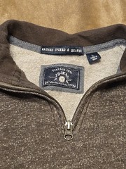 Washed Stoned & Beaten Quarter Zip Men’s Large Brown Vintage 1946 Pre-owned